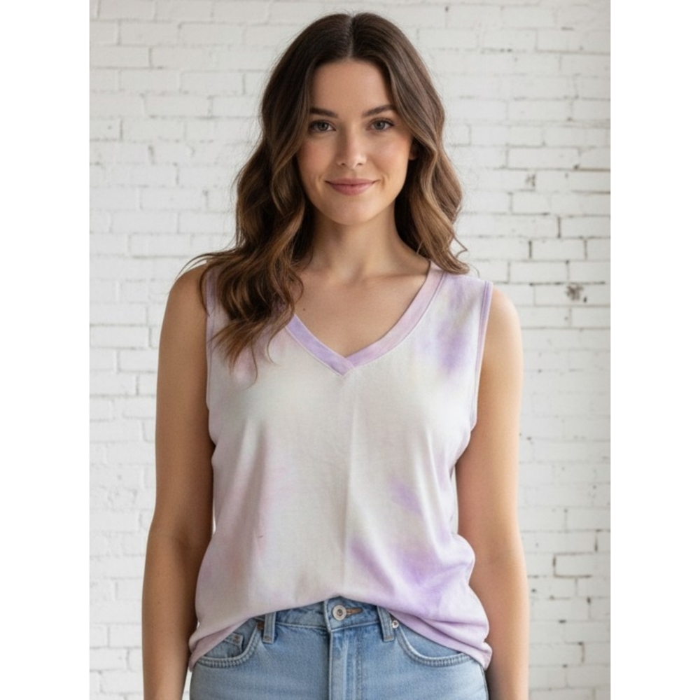 Ava James Pastel Tie Dye Tank Top Size XL